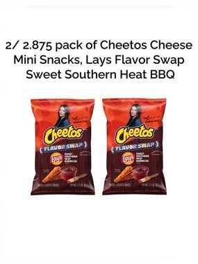 2/ 2.875 Flavor Swap (Madison Beer) Sweet Southern Heat BBQ Cheese Mini Snacks